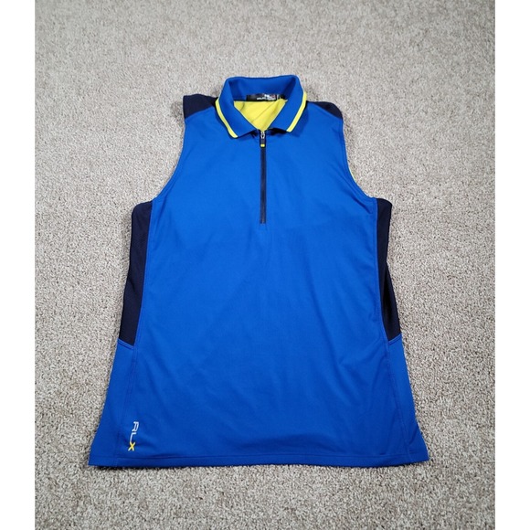 Ralph Lauren Jackets & Blazers - Ralph Lauren RLX Vest Jacket Womens Large Stretch 1/2 Zip Racerback Blue Golf